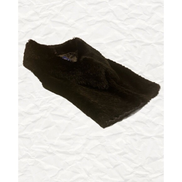 FREE PLANET Faux Fur Vest Black Size Medium NWT - Picture 4 of 11